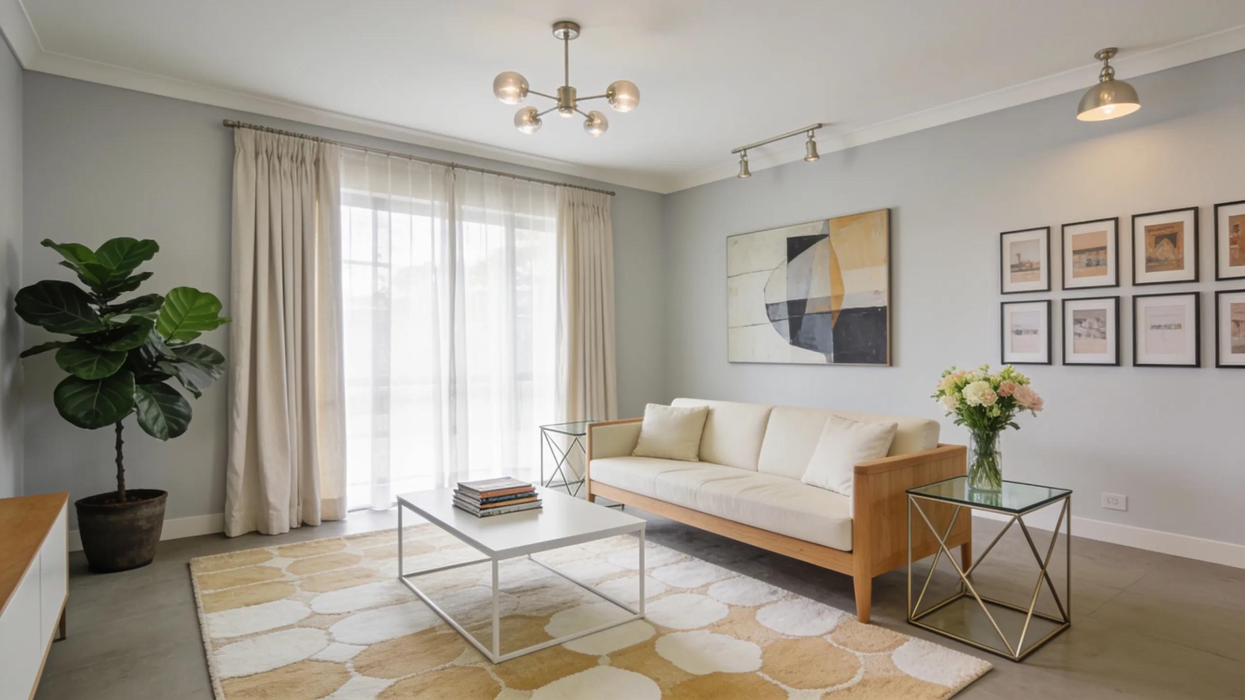 Well-staged living room in Parklea home ready for sale with modern decor