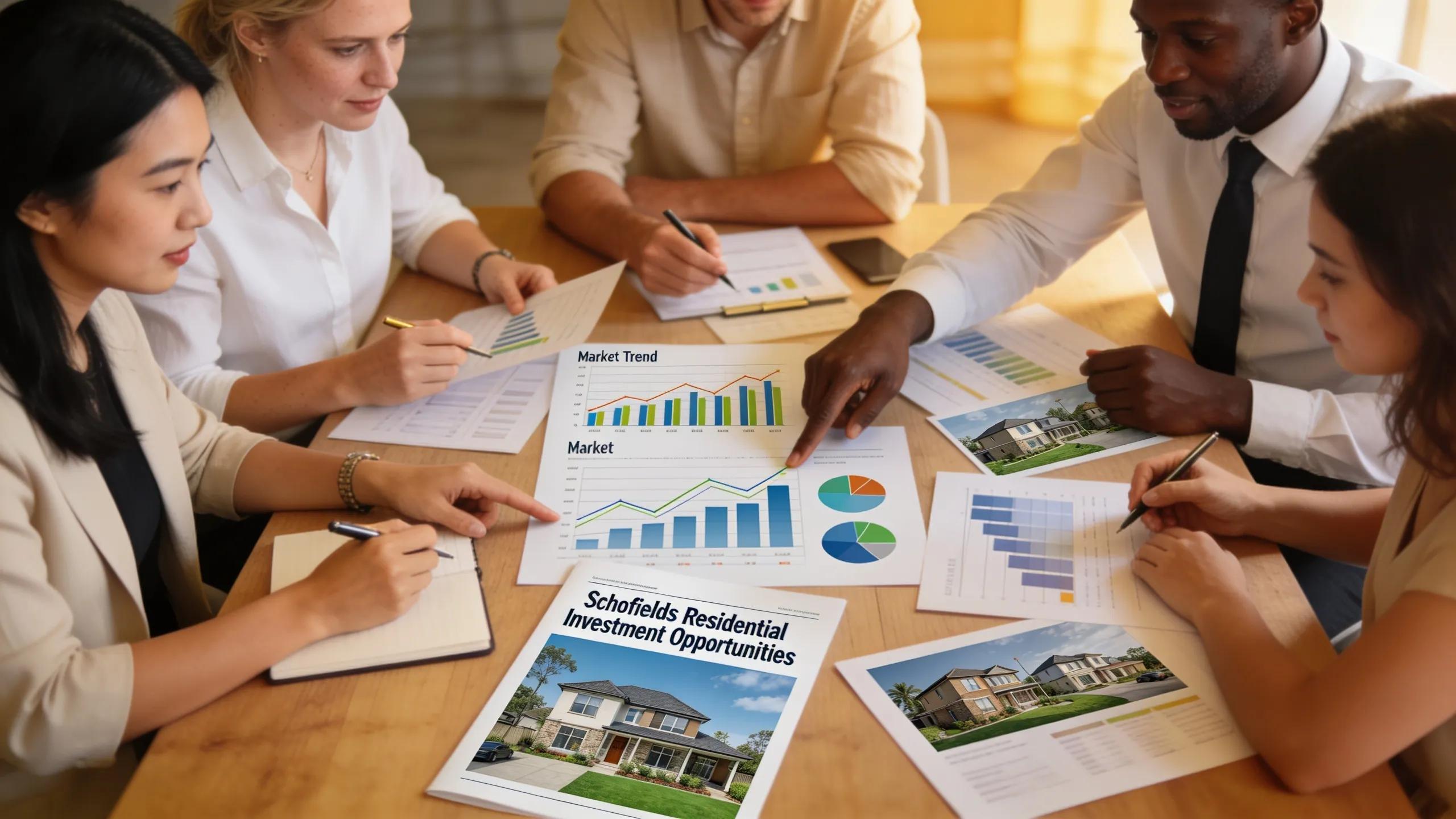 Investors discussing opportunities in Schofields real estate market for informed investment decisions