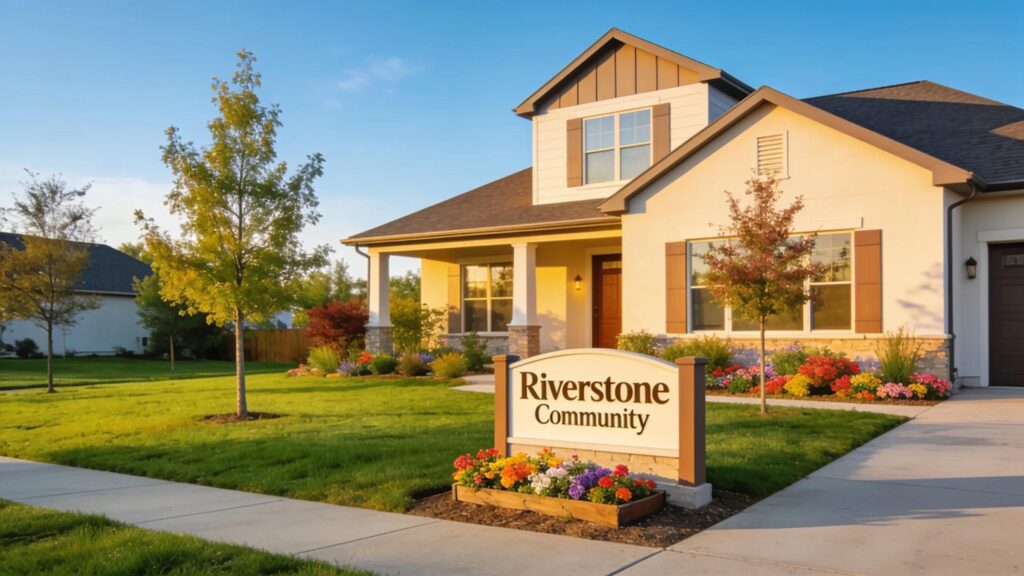 Beautiful Riverstone property showcasing appealing architecture and lush landscaping