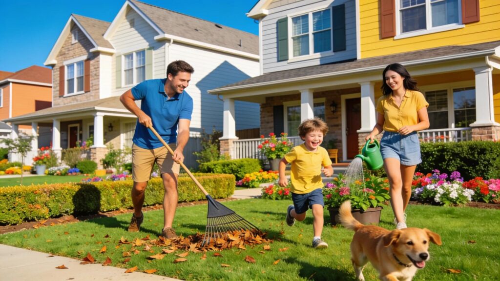 Modern suburban neighborhood in Glendenning with families enjoying the outdoors